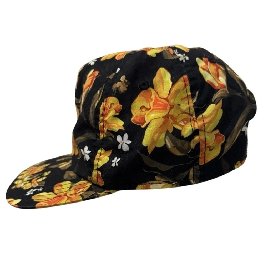 Neff Tropical Snapback Adjustable Cap Floral All Over Logo Flat Bill Hat
